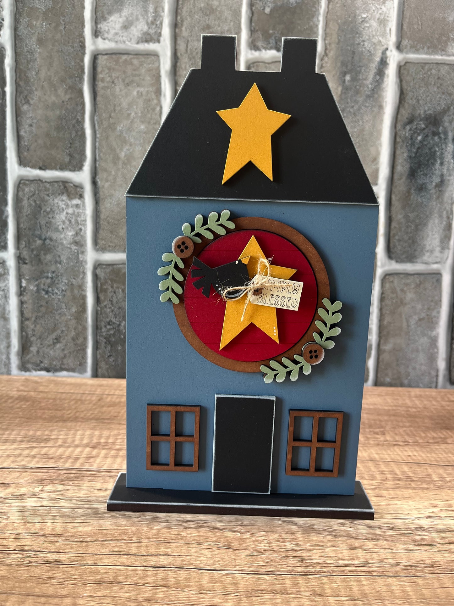 Star Salt Box Seasonal Round Frame