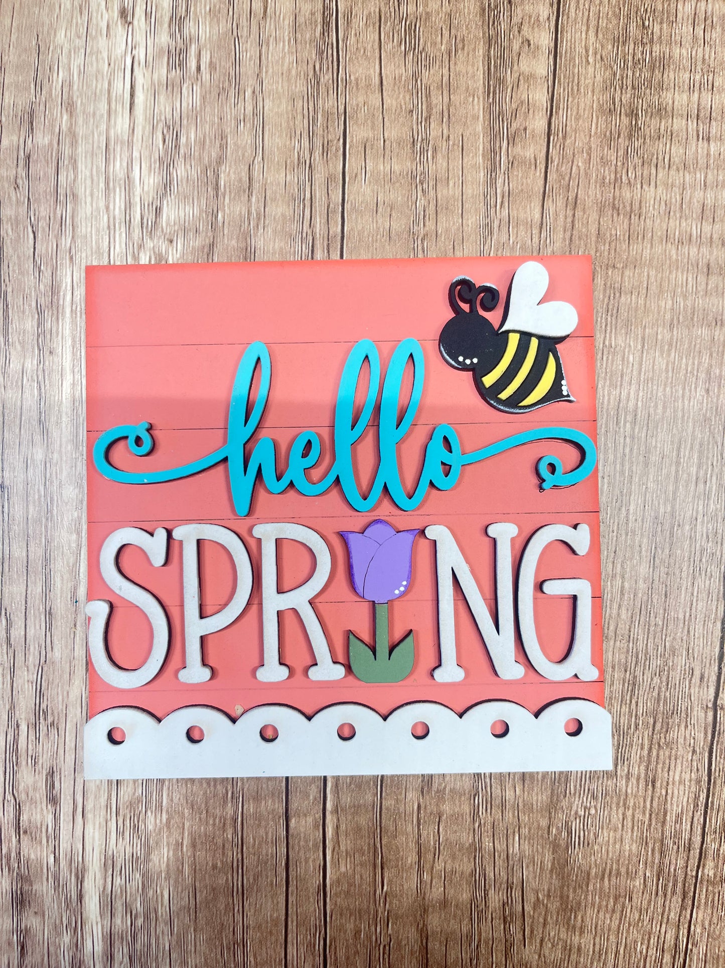 Hello Spring Ladder Tile