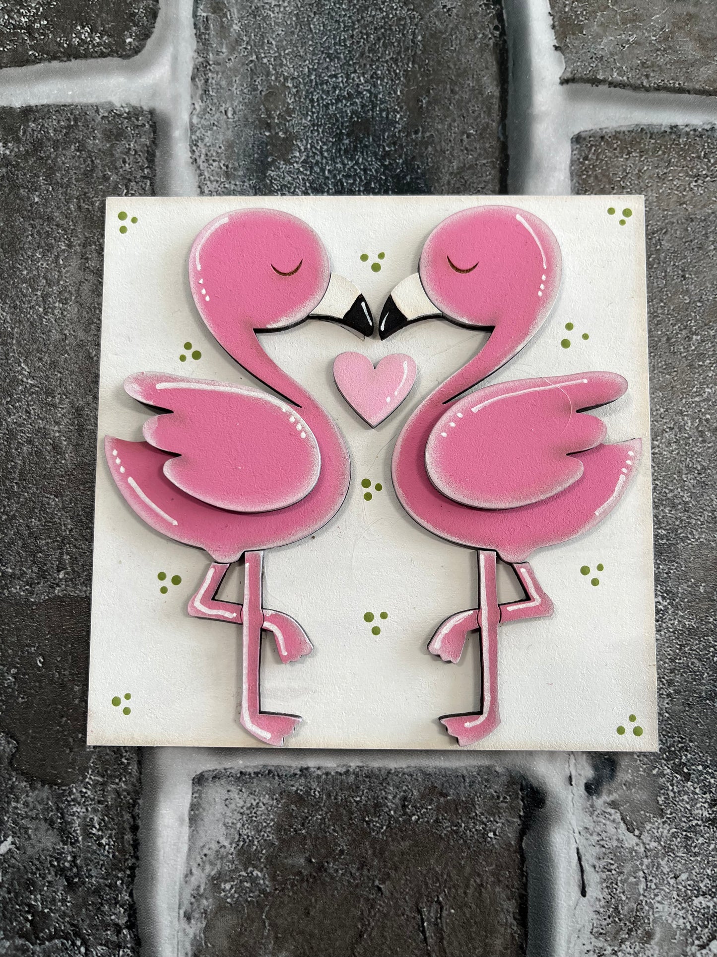 Two Flamingos Ladder Tile