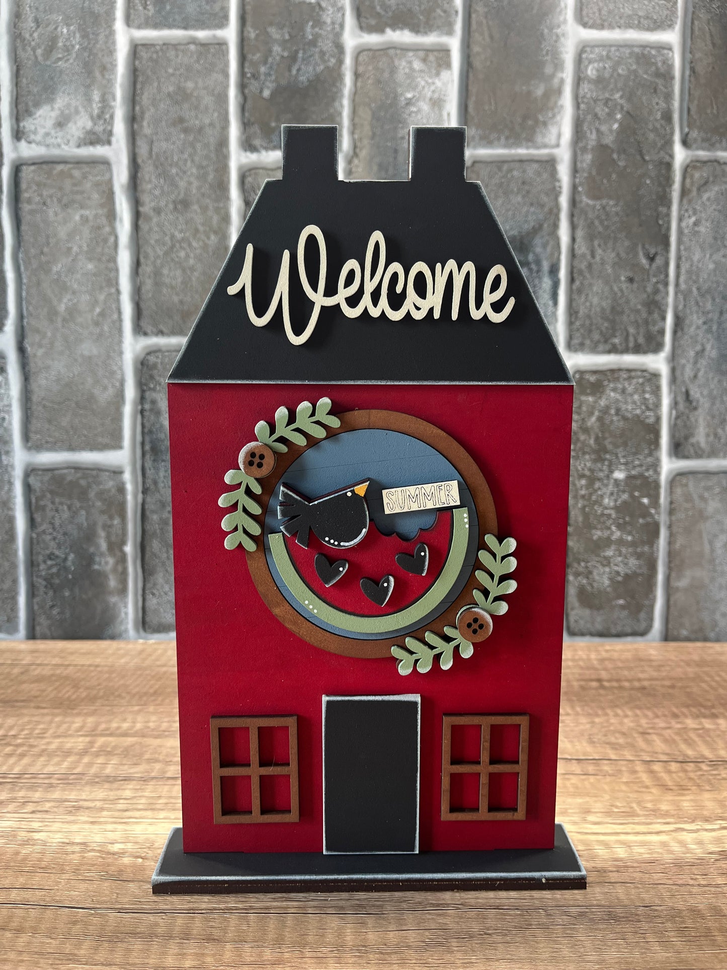 Welcome Salt Box Seasonal Sign Frame