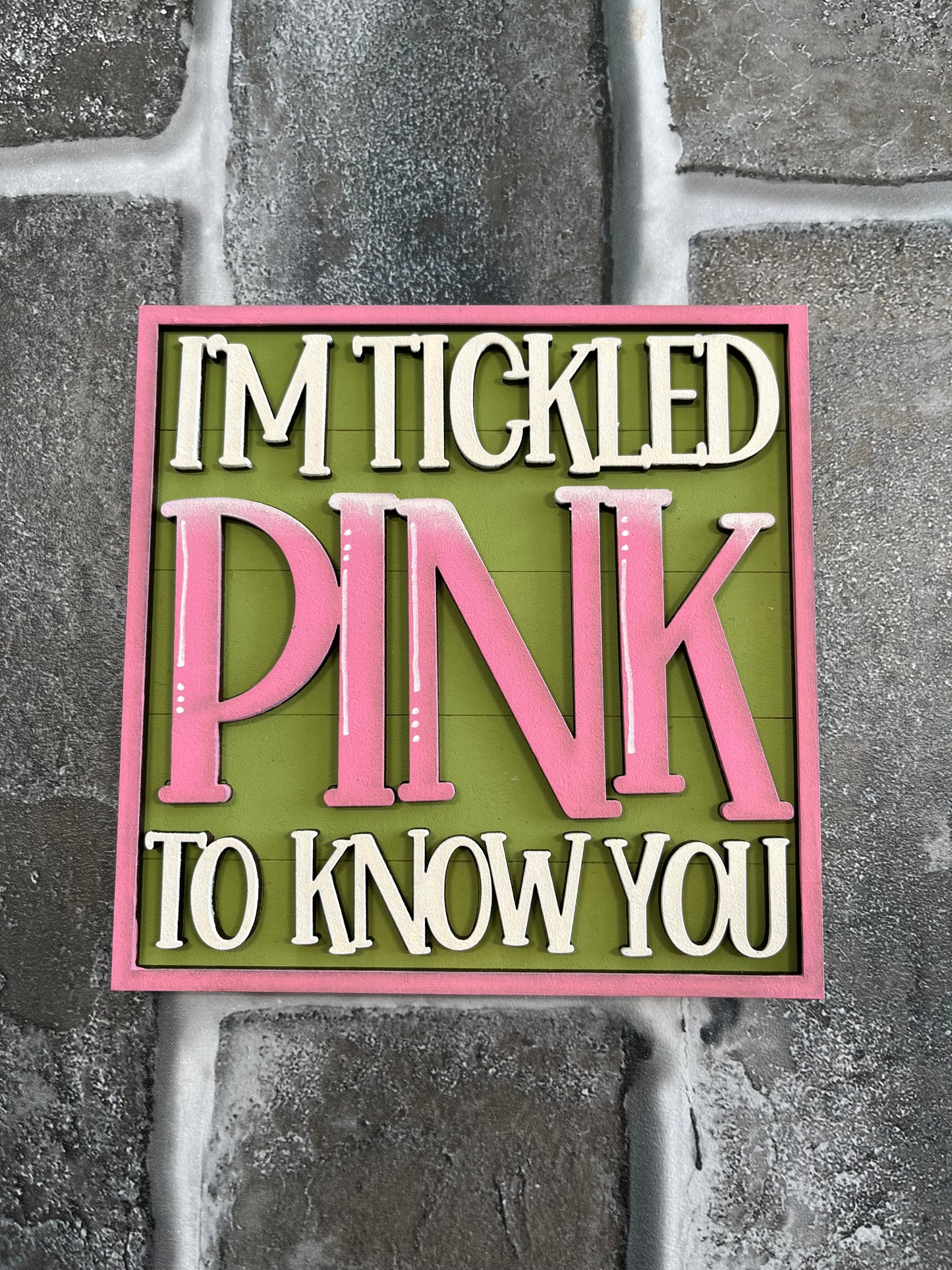 Tickled Pink Ladder Tile