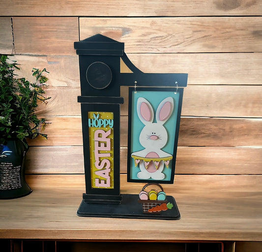 Hoppy Easter Interchangeable Sign Post