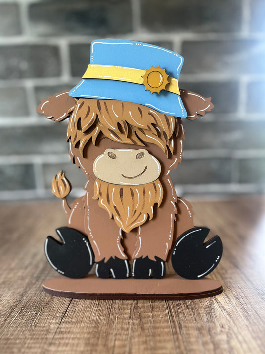 Interchangeable Highland Cow Sun Hat