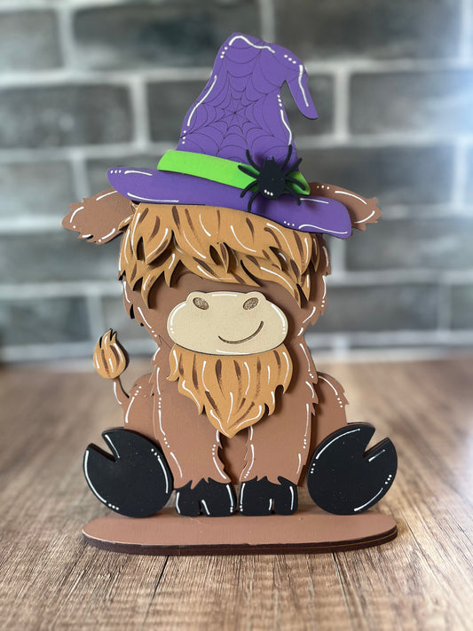 Interchangeable Highland Cow Spider Witch's Hat
