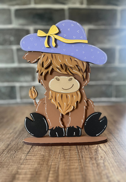 Interchangeable Highland Cow Fancy Hat