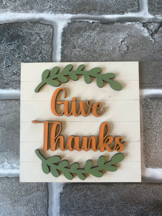 Give Thanks Ladder Tile