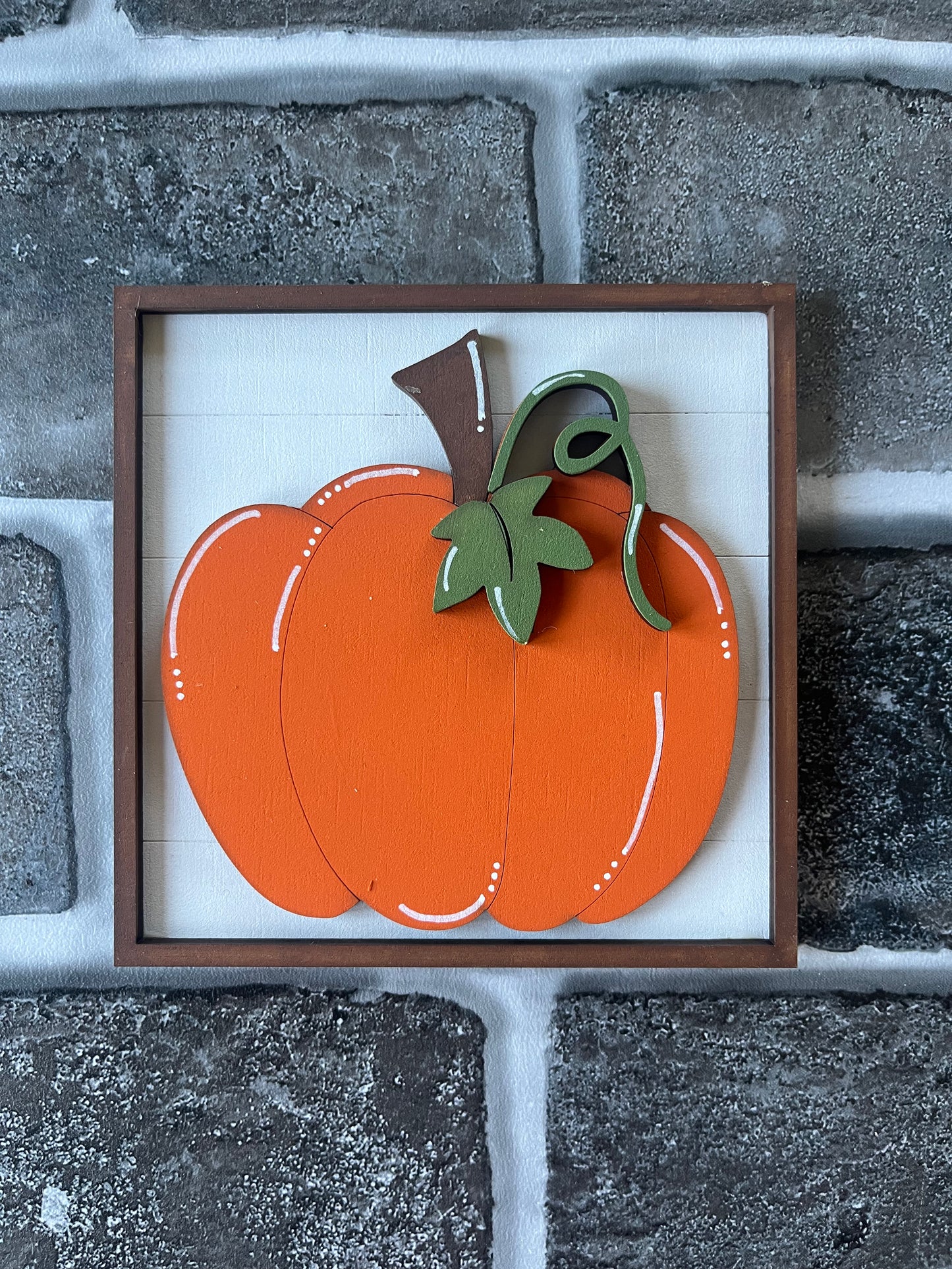 Framed Pumpkin Ladder Tile