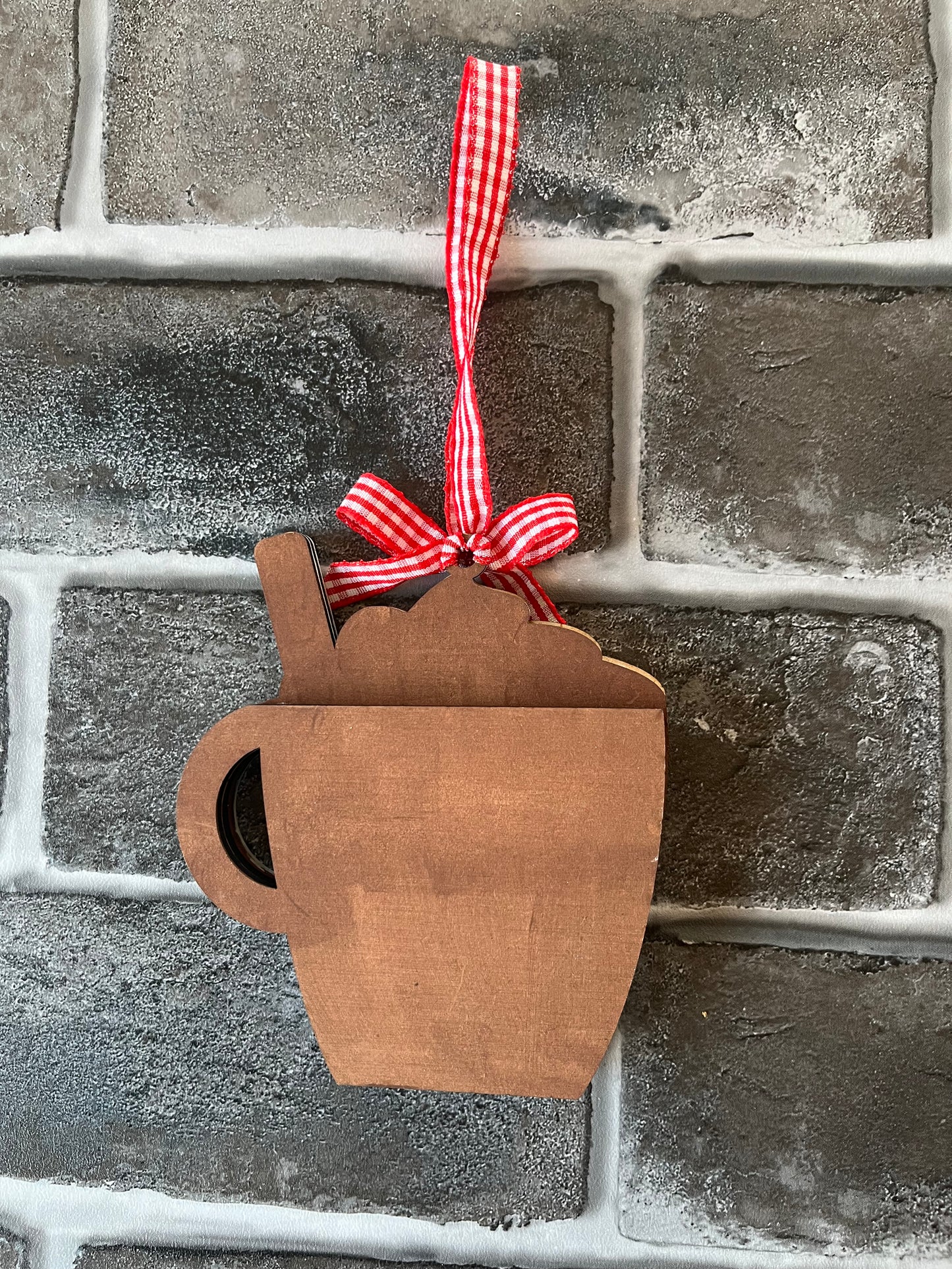 Elf Boy Cocoa Cup GIFT CARD ORNAMENT