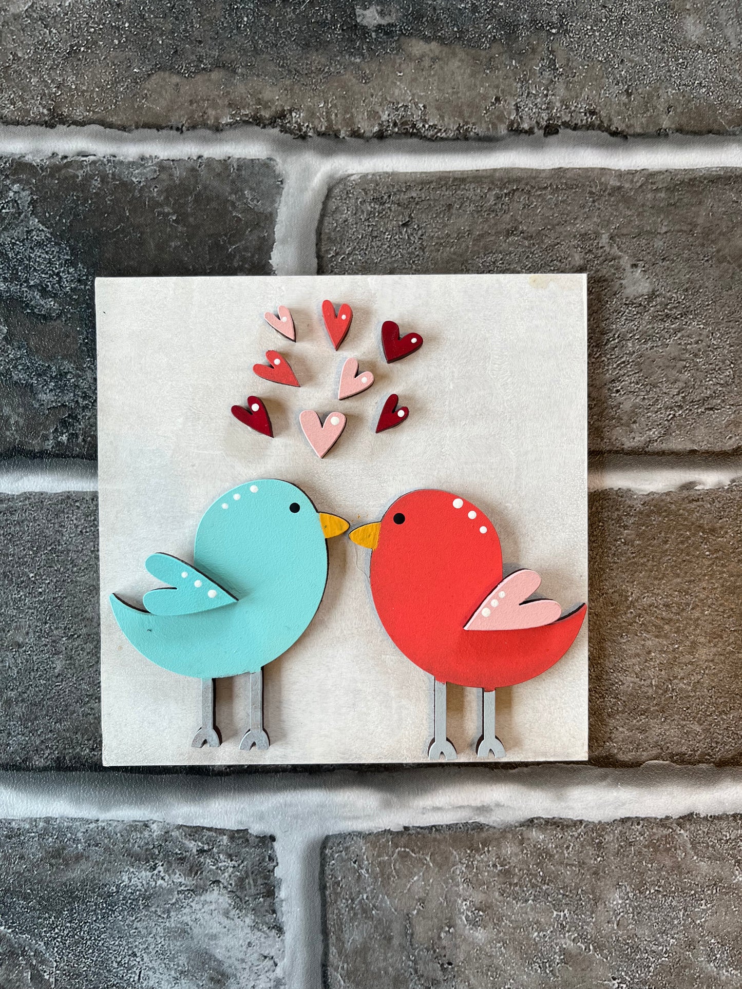 Birds Hearts Valentine's Ladder Tile