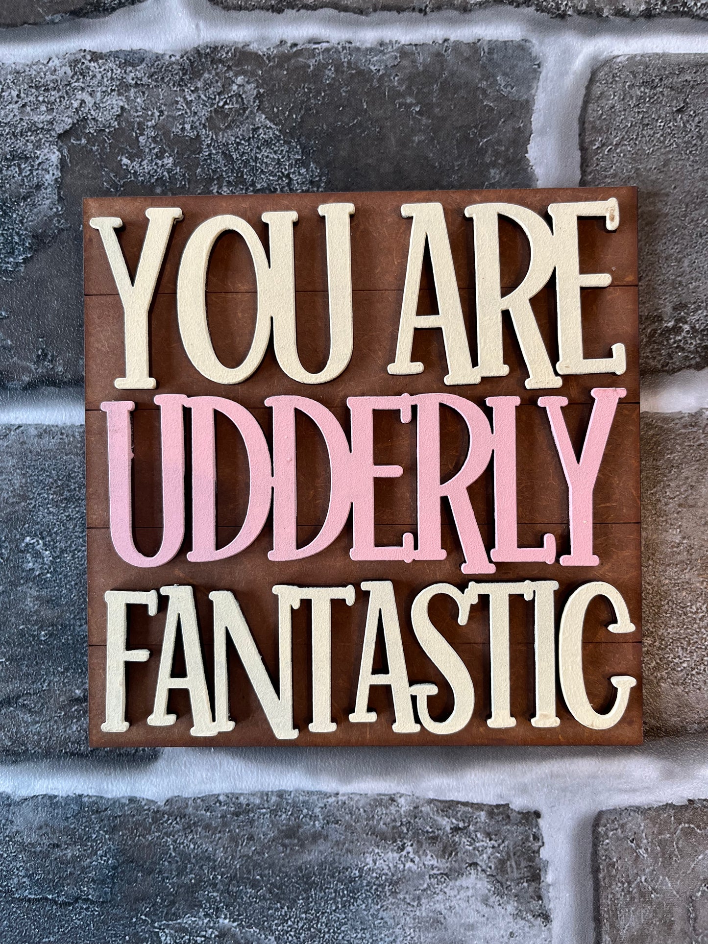 Udderly Fantastic Valentine's Ladder Tile