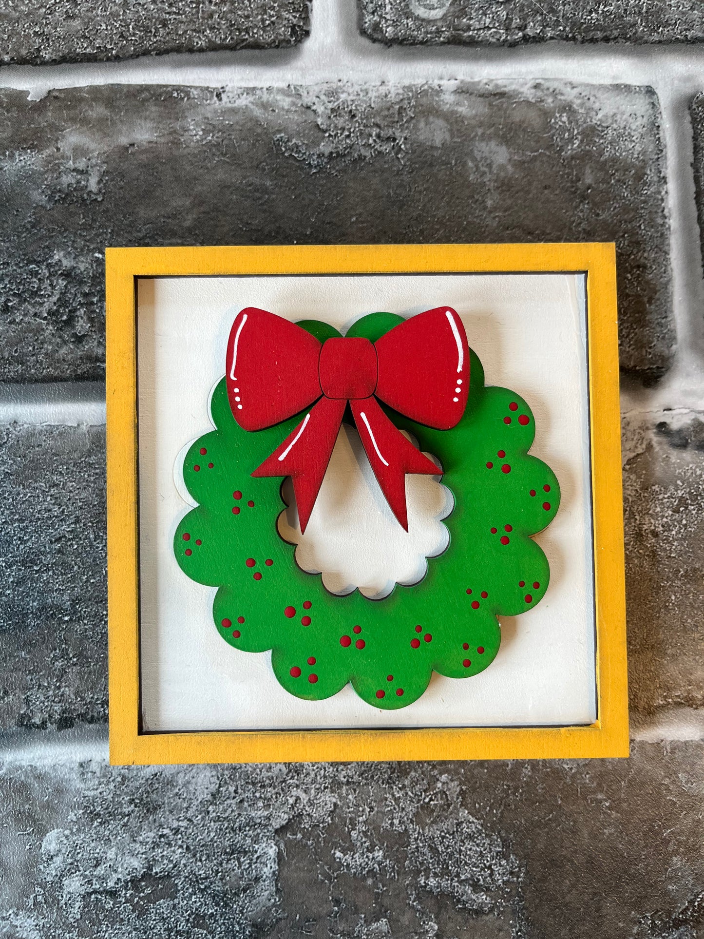 Christmas Wreath Ladder Tile