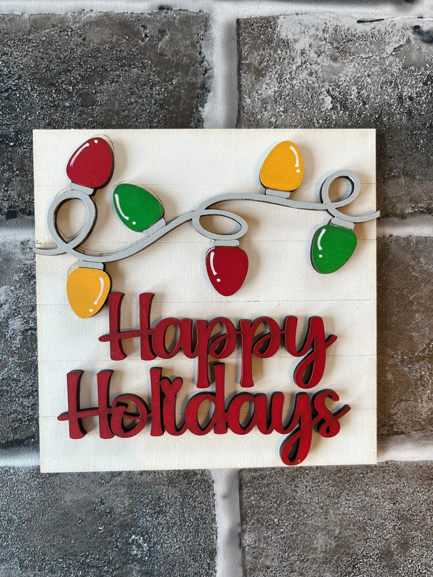 Happy Holidays Ladder Tile