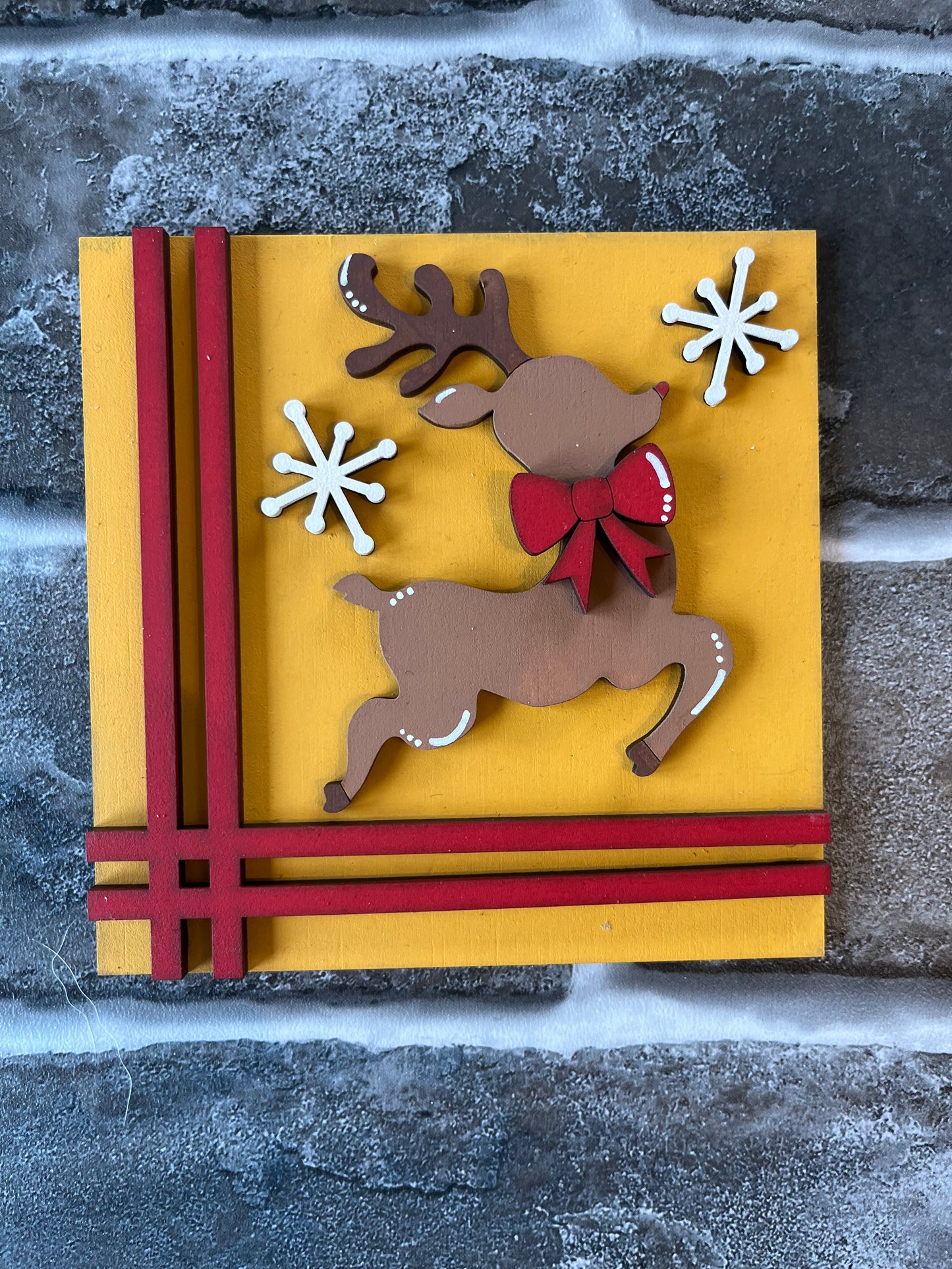 Jumping Reindeer Ladder Tile