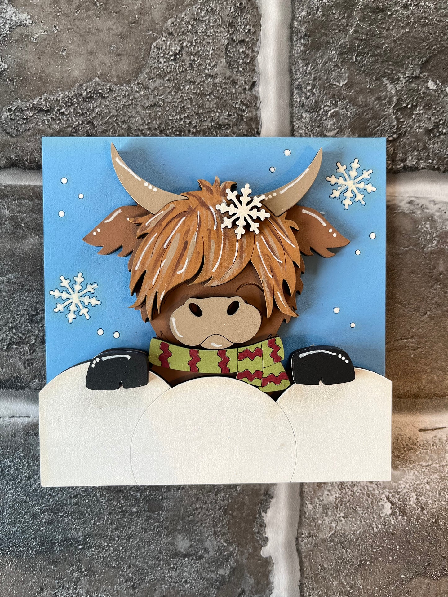 Scarf Highland Cow Ladder Tile