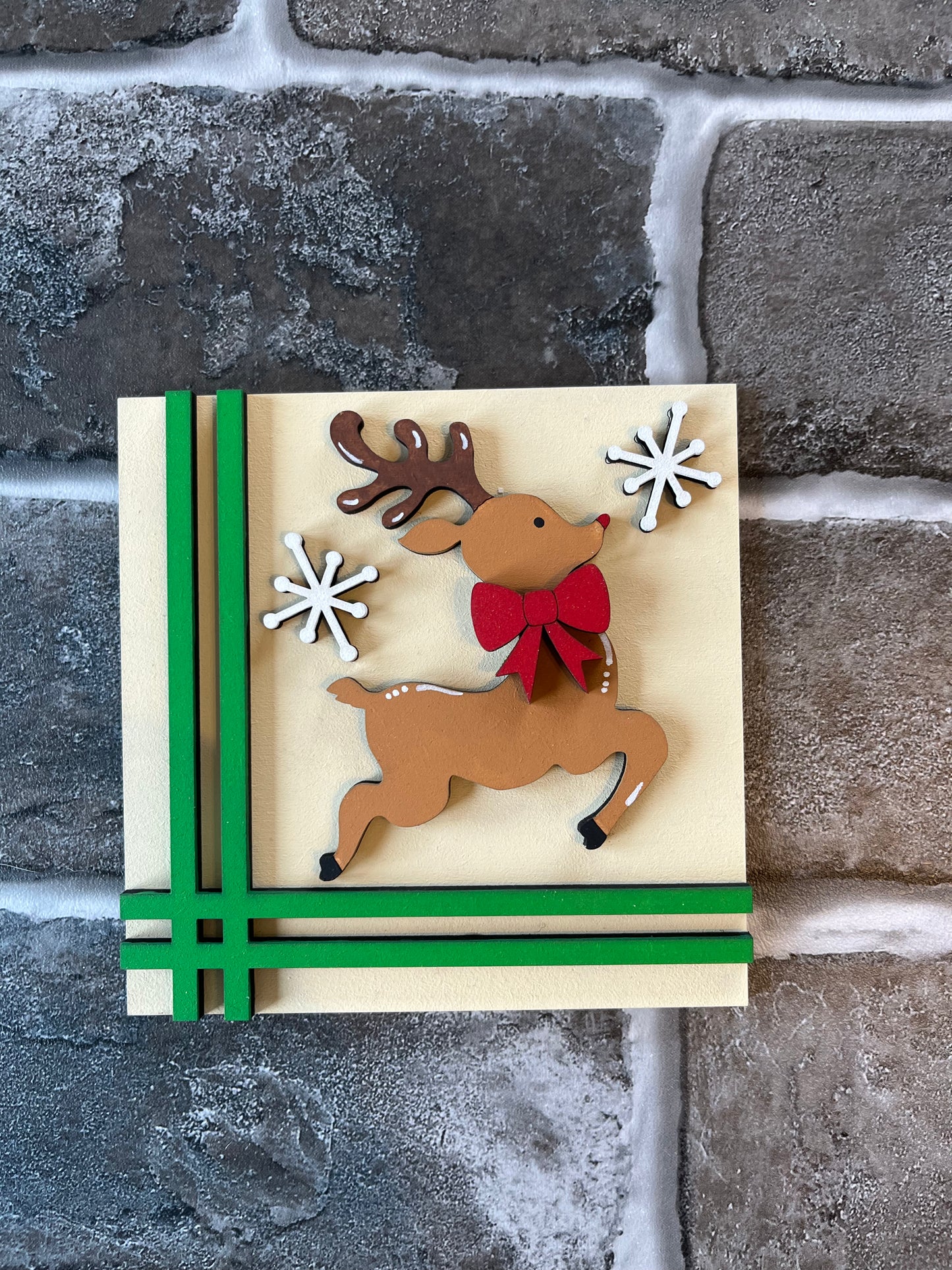 Jumping Reindeer Ladder Tile