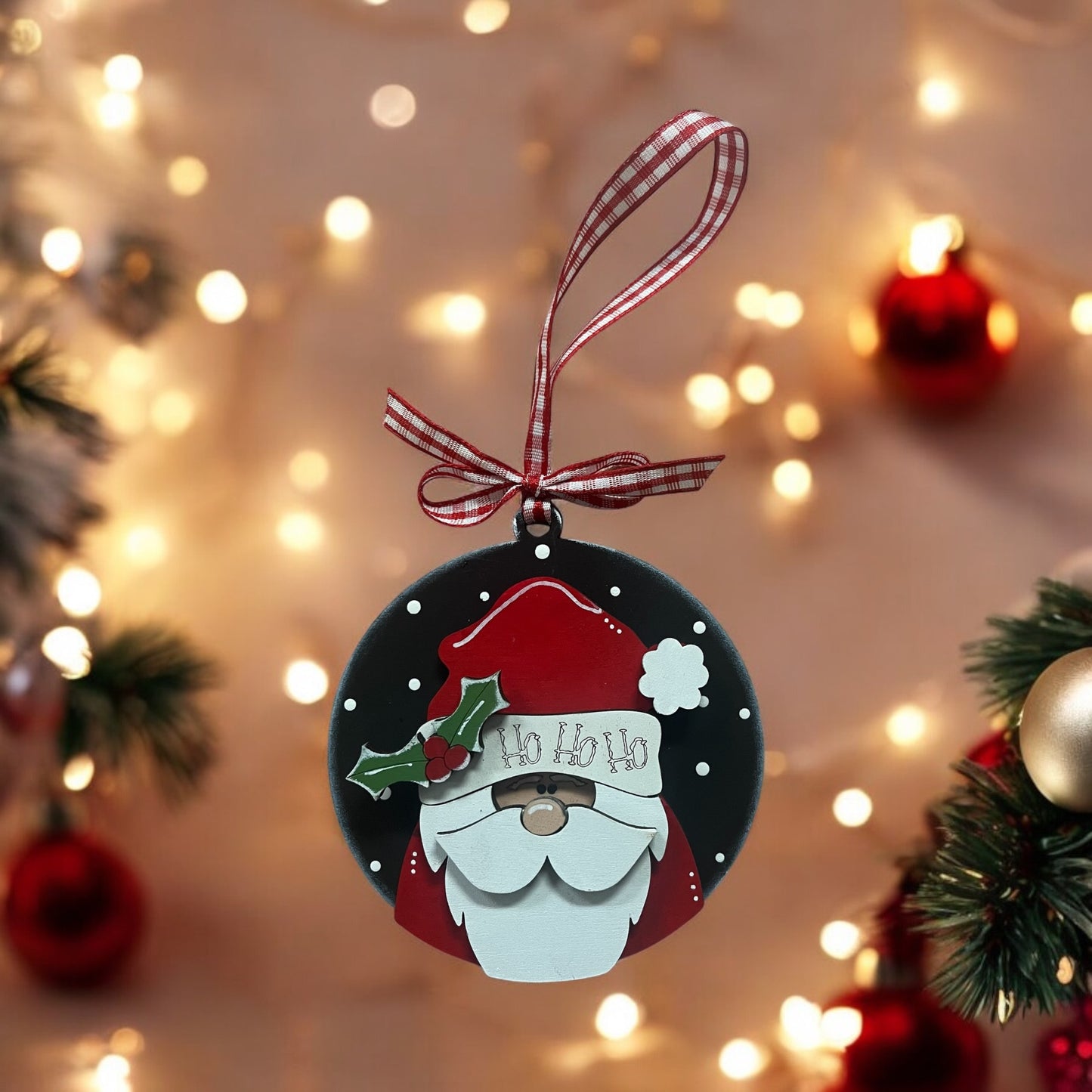 Ho Ho Ho Santa Ornament