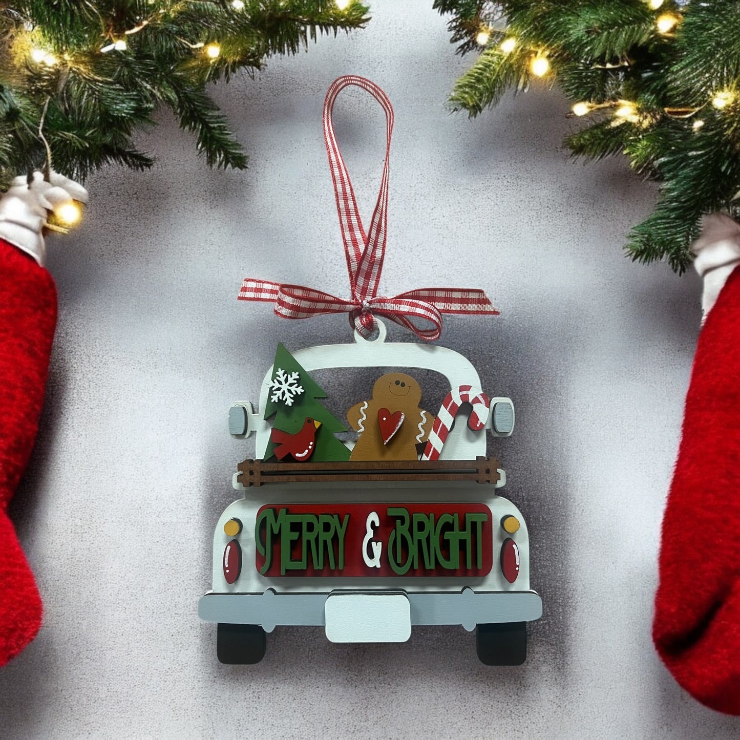 Merry Bright Truck Ornament