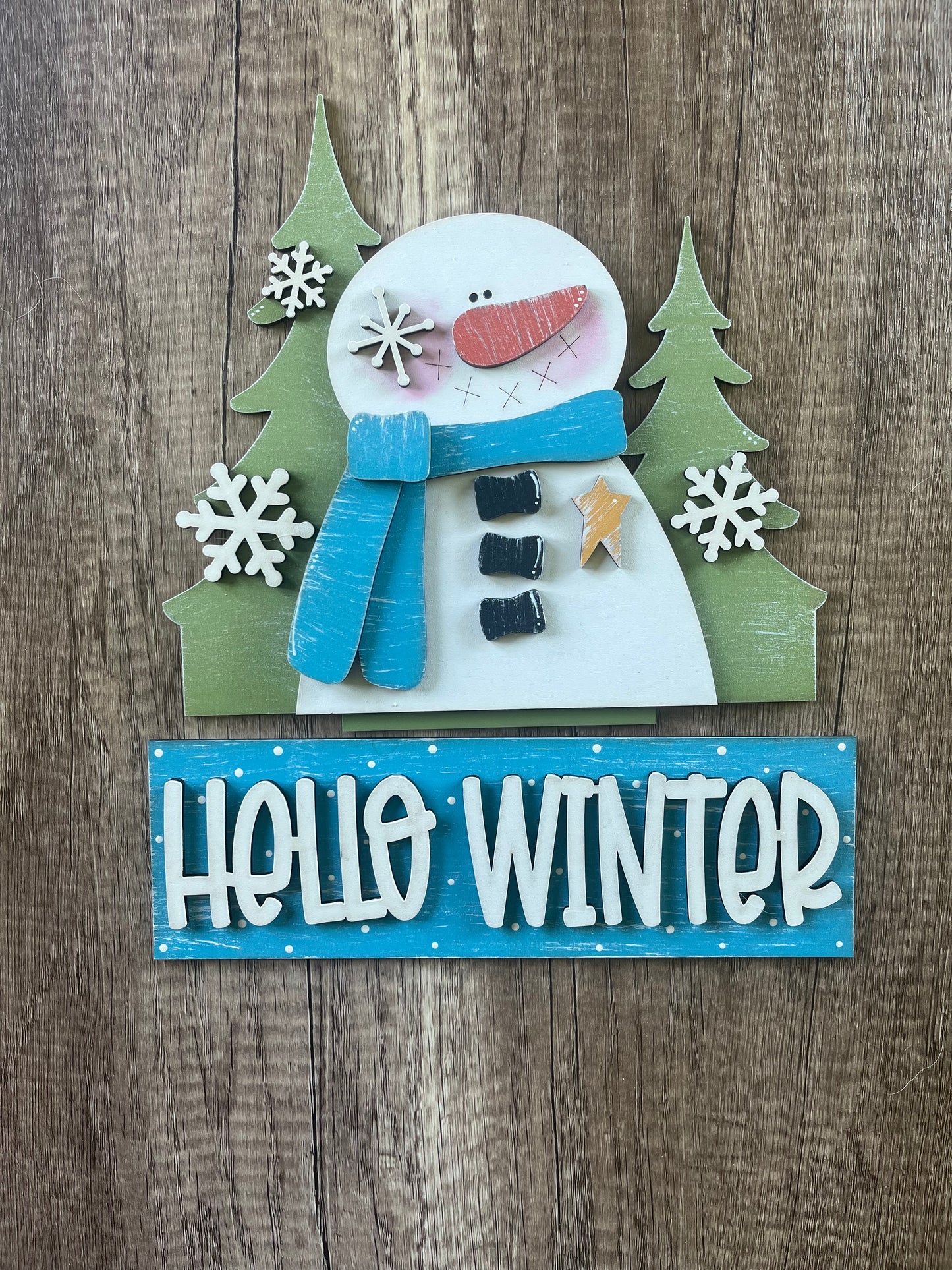Snowman Window Box Insert