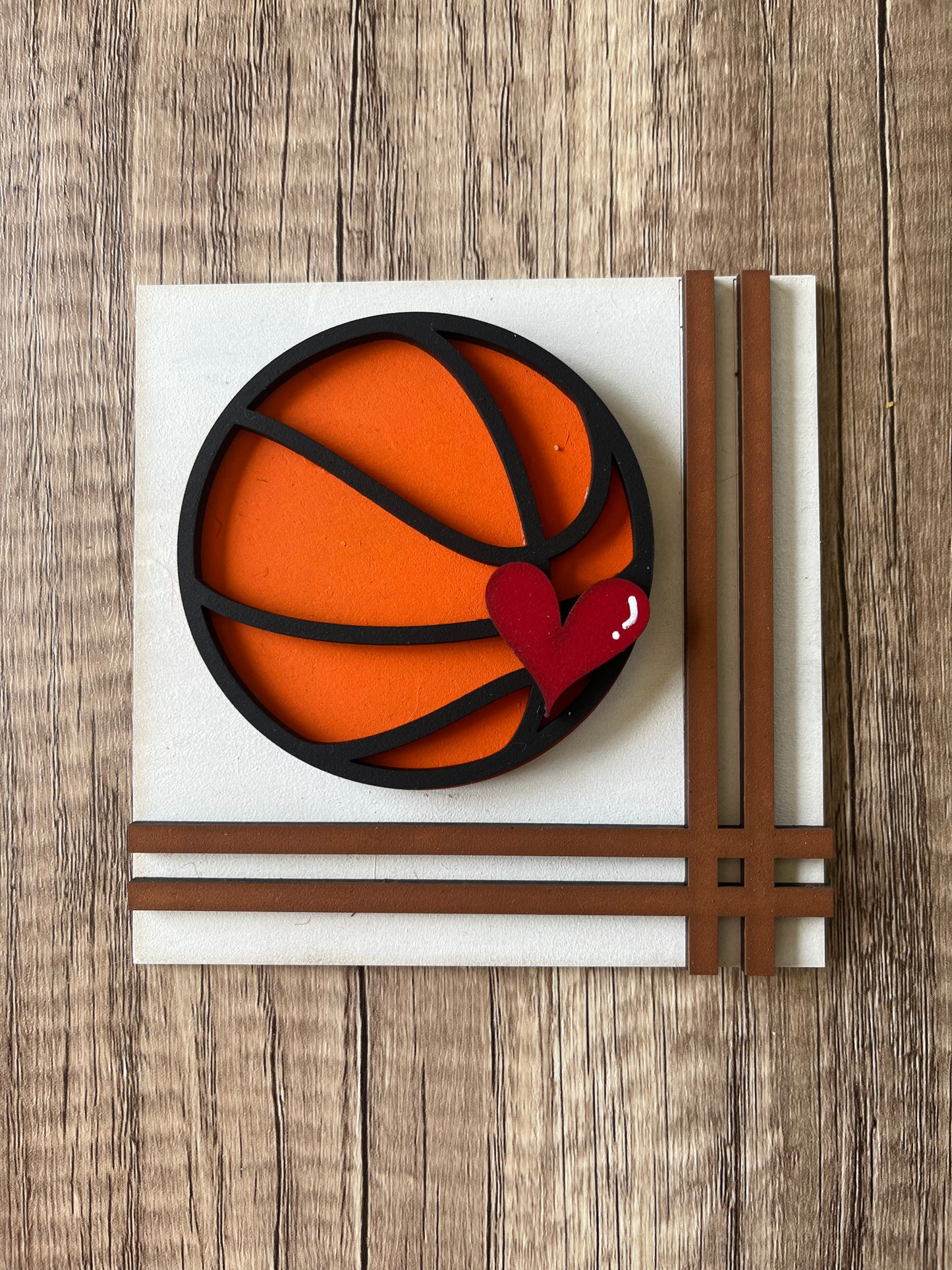 Basketball Heart Ladder Tile