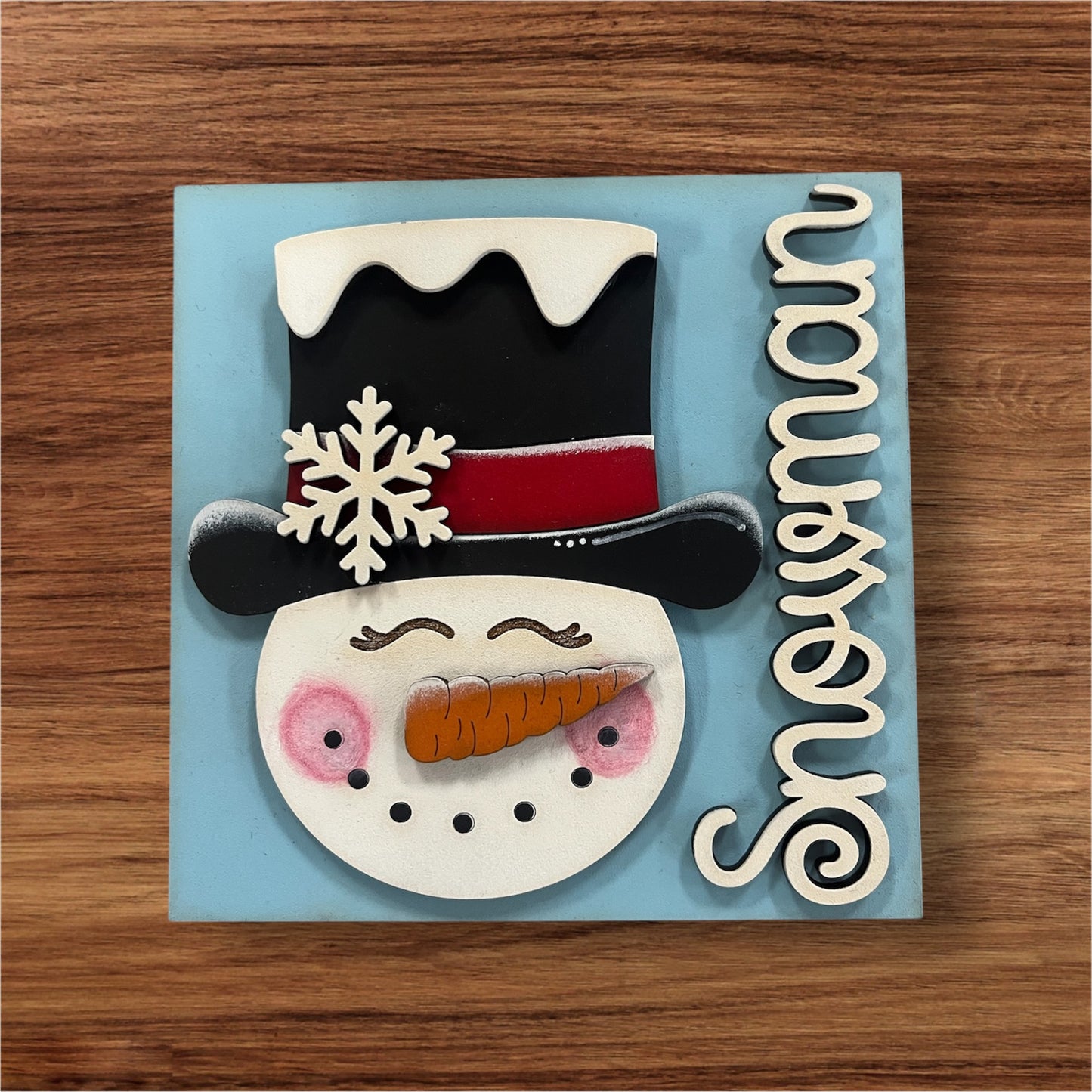 Snowman Top Hat Ladder Tile