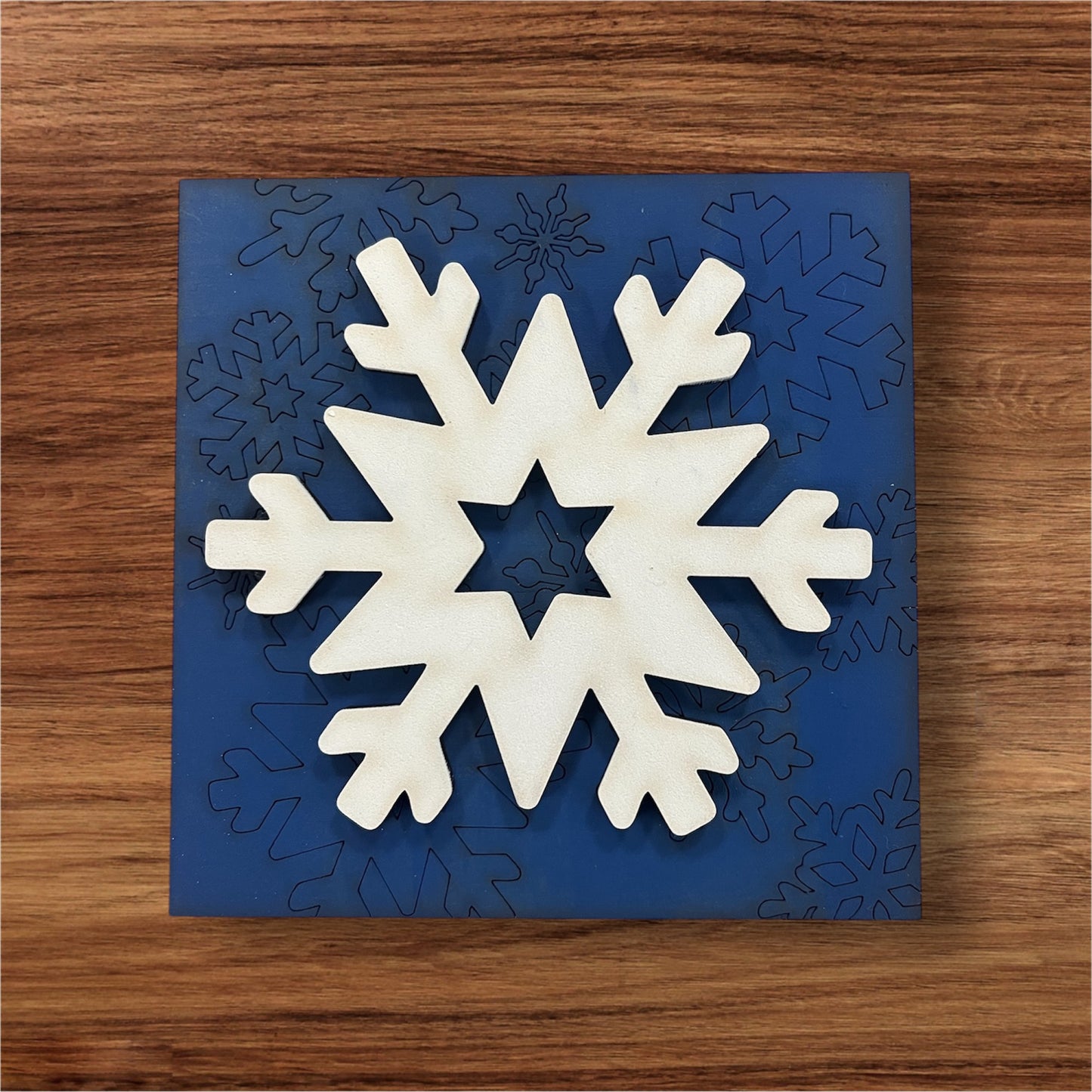 Snowflake Blue Ladder Tile