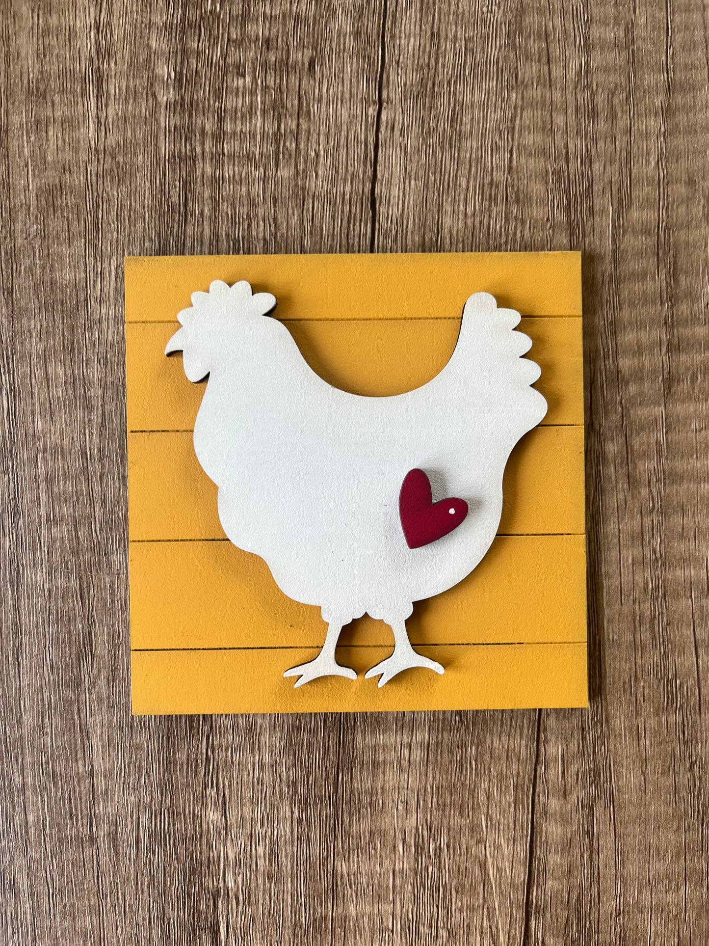 Heart Chicken Ladder Tile