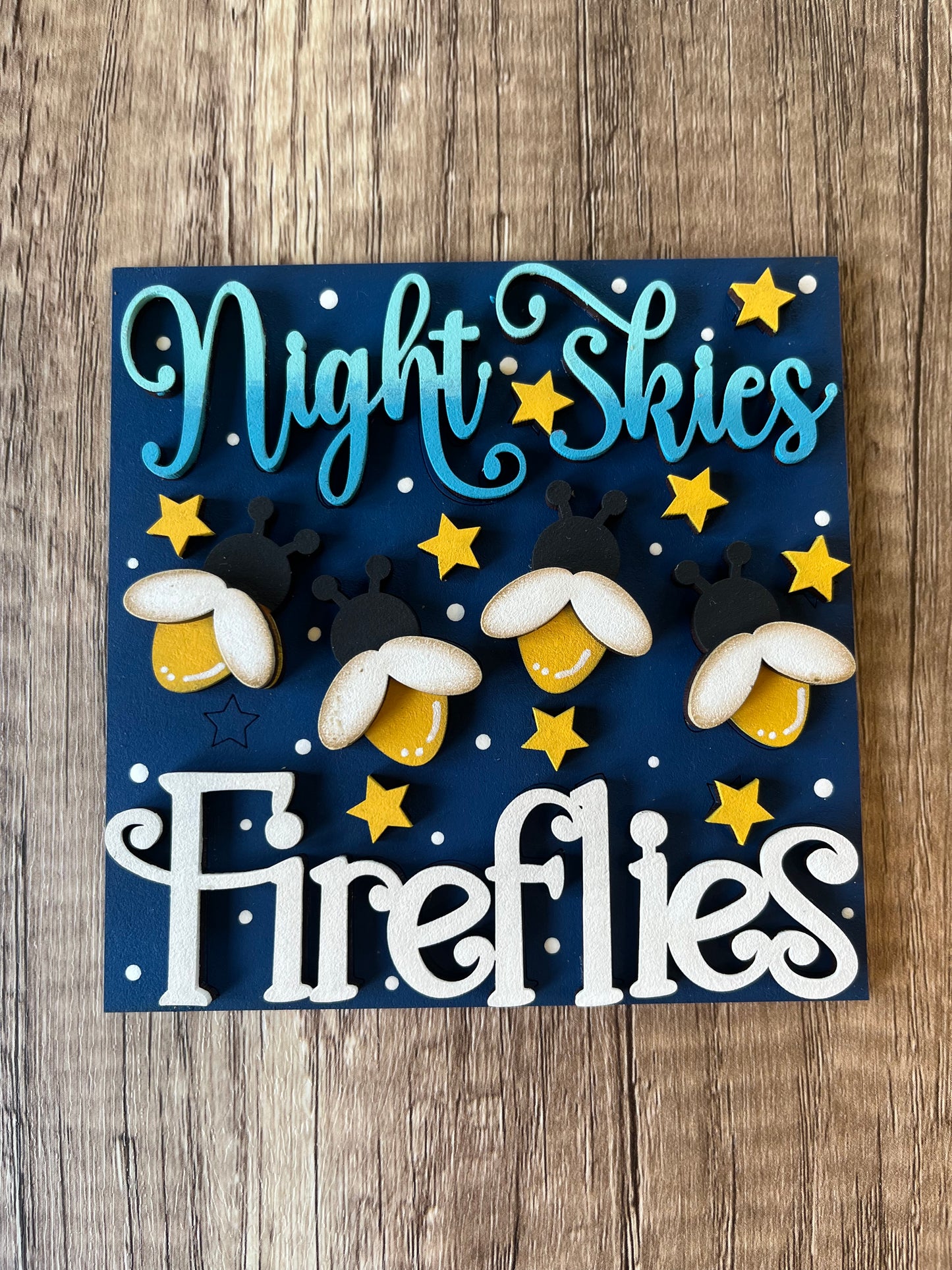 Night Skies Fireflies Ladder Tile