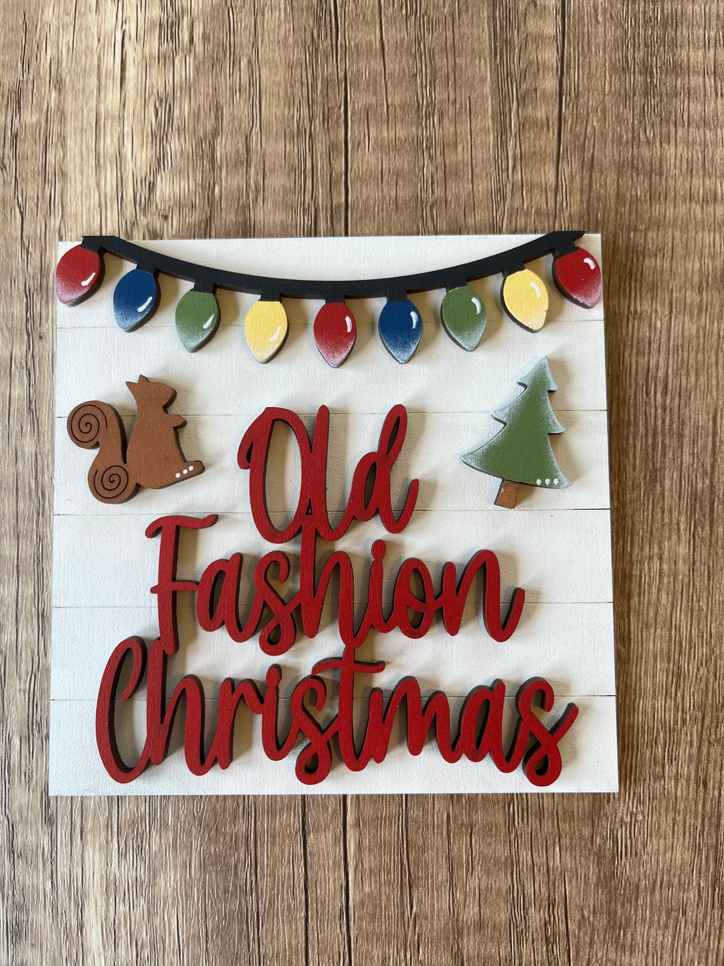 Old Fashioned Christmas Ladder Tile