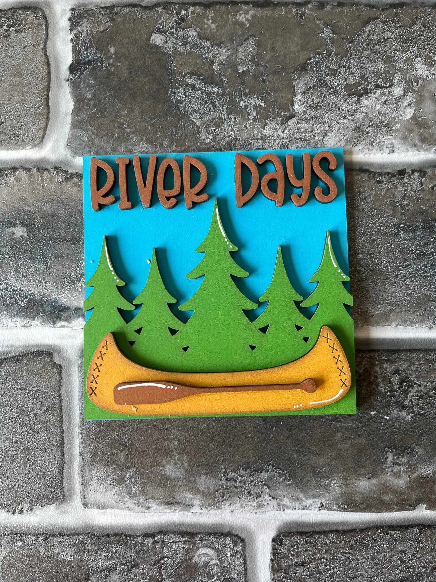 River Days Canoe Ladder Tile