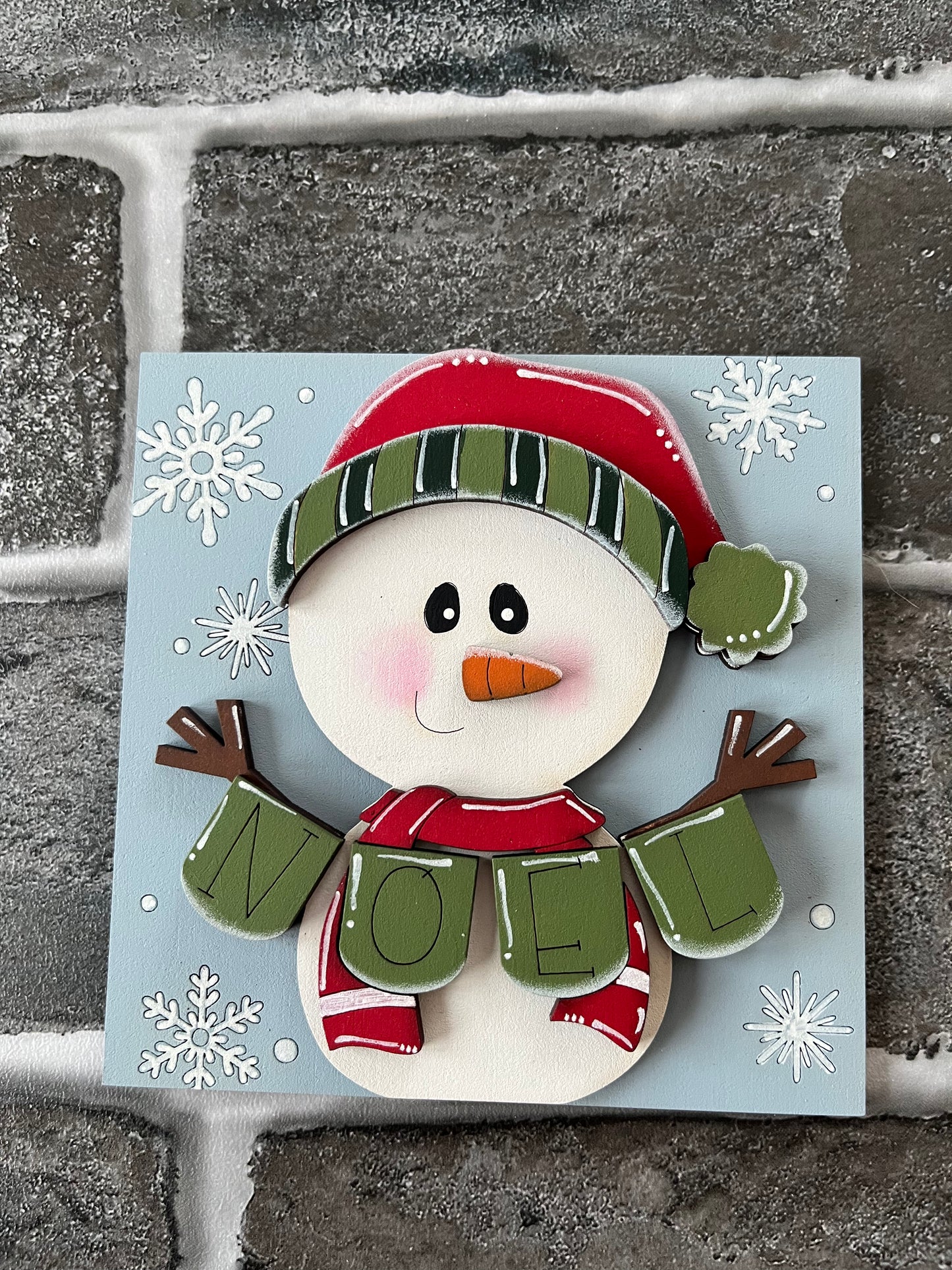 Noel Snowman Ladder Tile