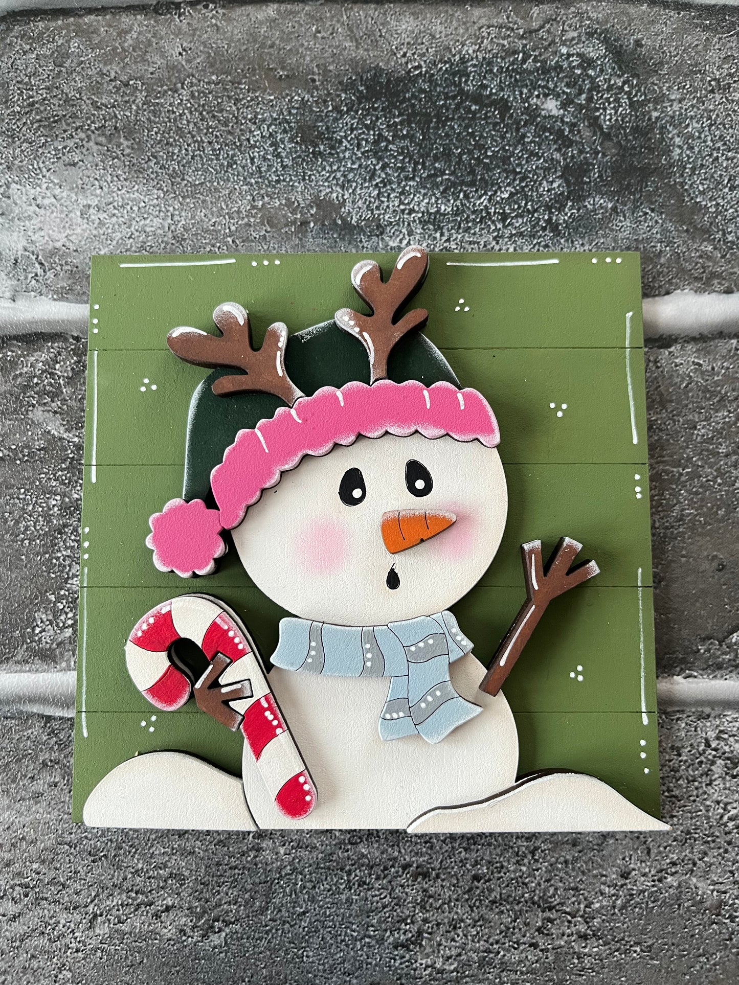 Snowman Reindeer Hat Ladder Tile