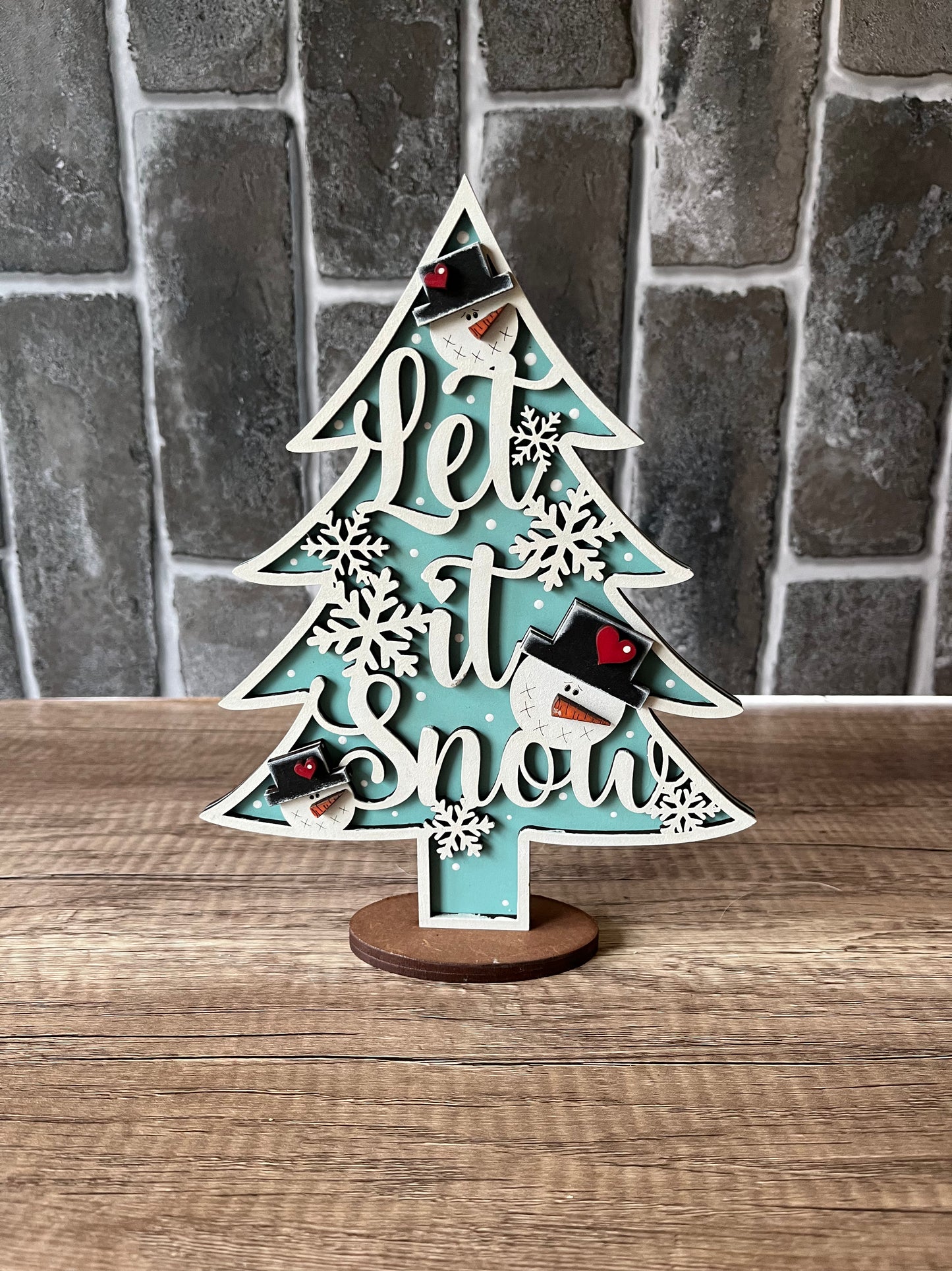 Let it Snow Tree Shelf Sitter