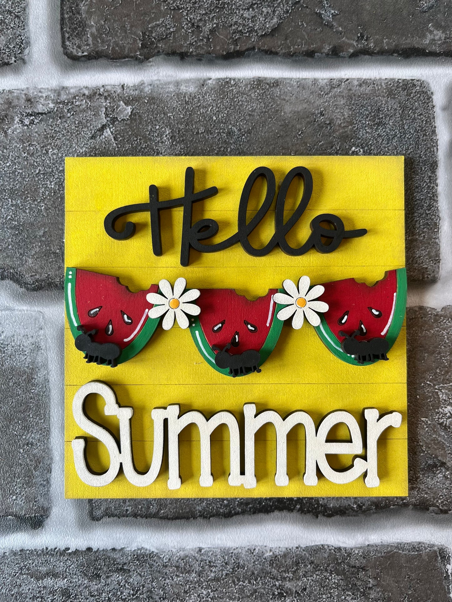 Hello Summer Watermelon Ladder Tile