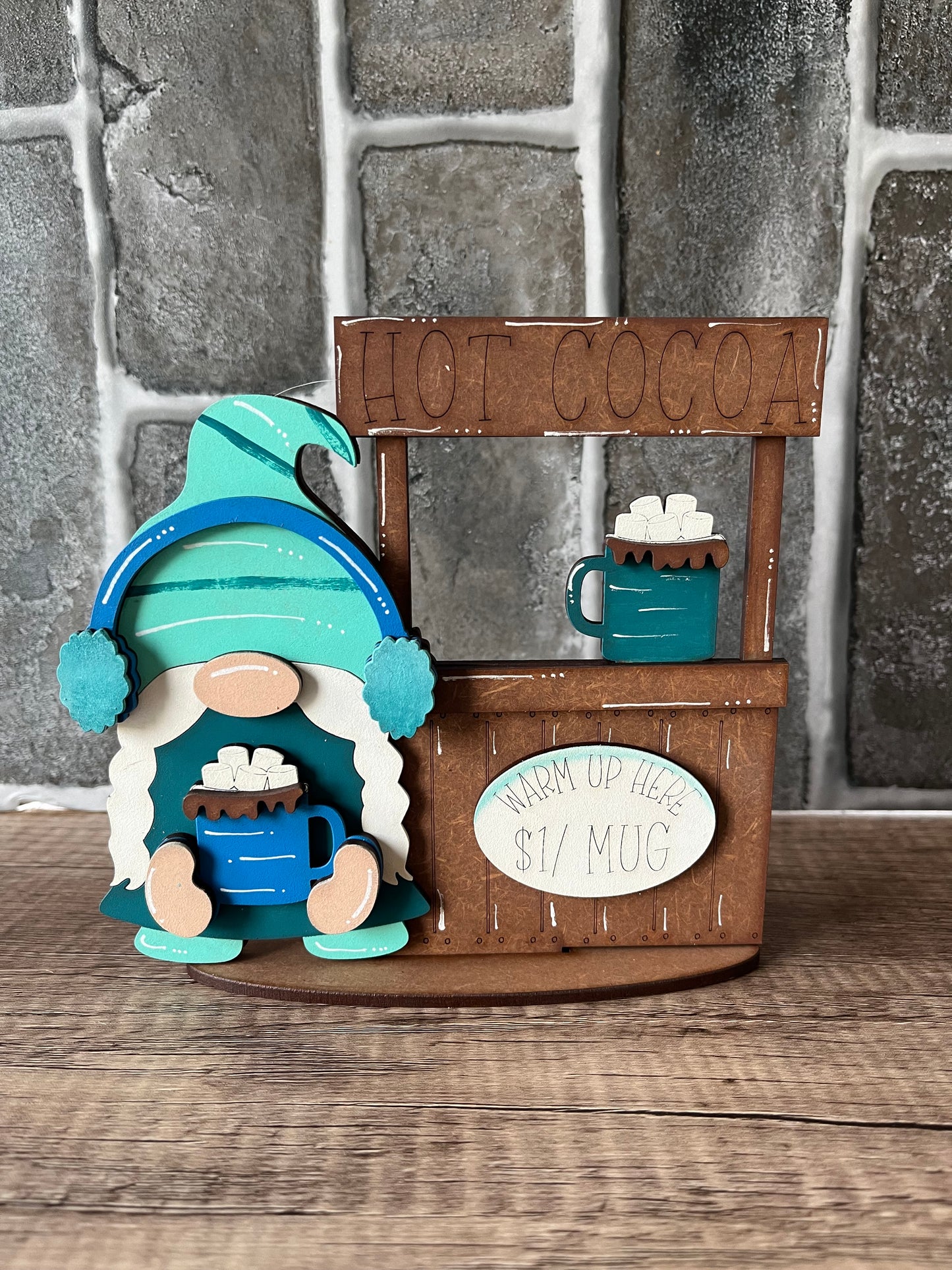 Hot Cocoa Gnome Shelf Sitter