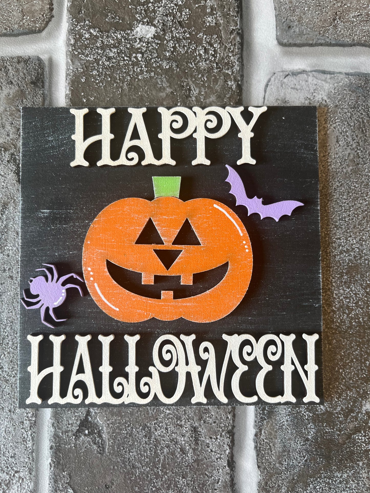 Happy Halloween Ladder Tile