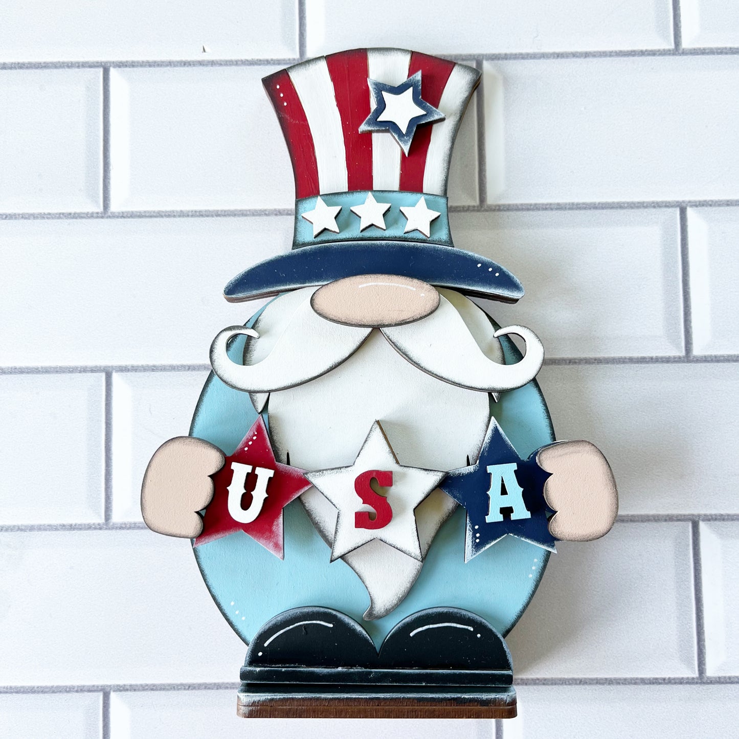 Uncle Sam Gnome Shelf Sitter