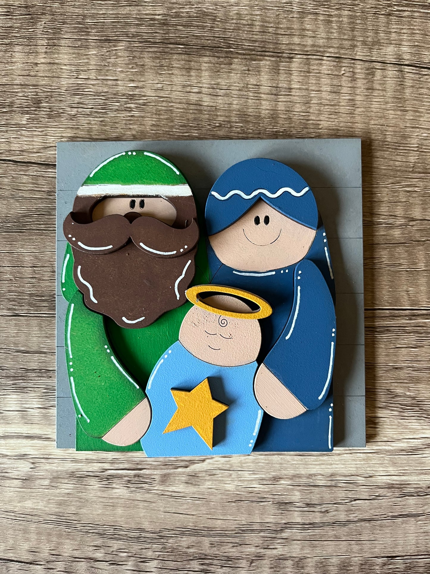 Mary and Joseph Ladder Tile