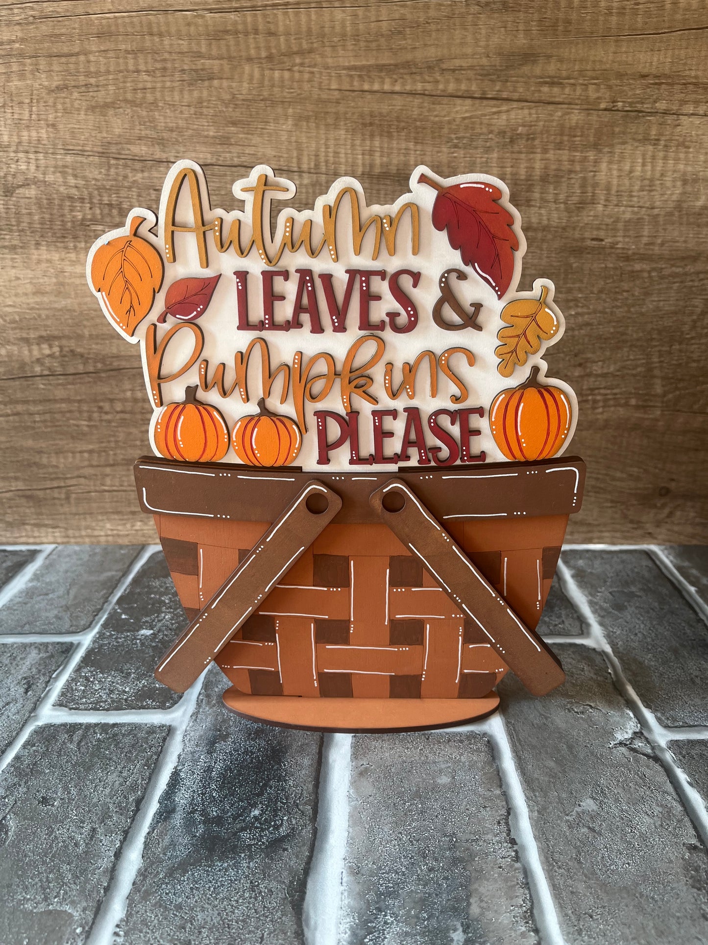 Autumn Leaves Basket Insert