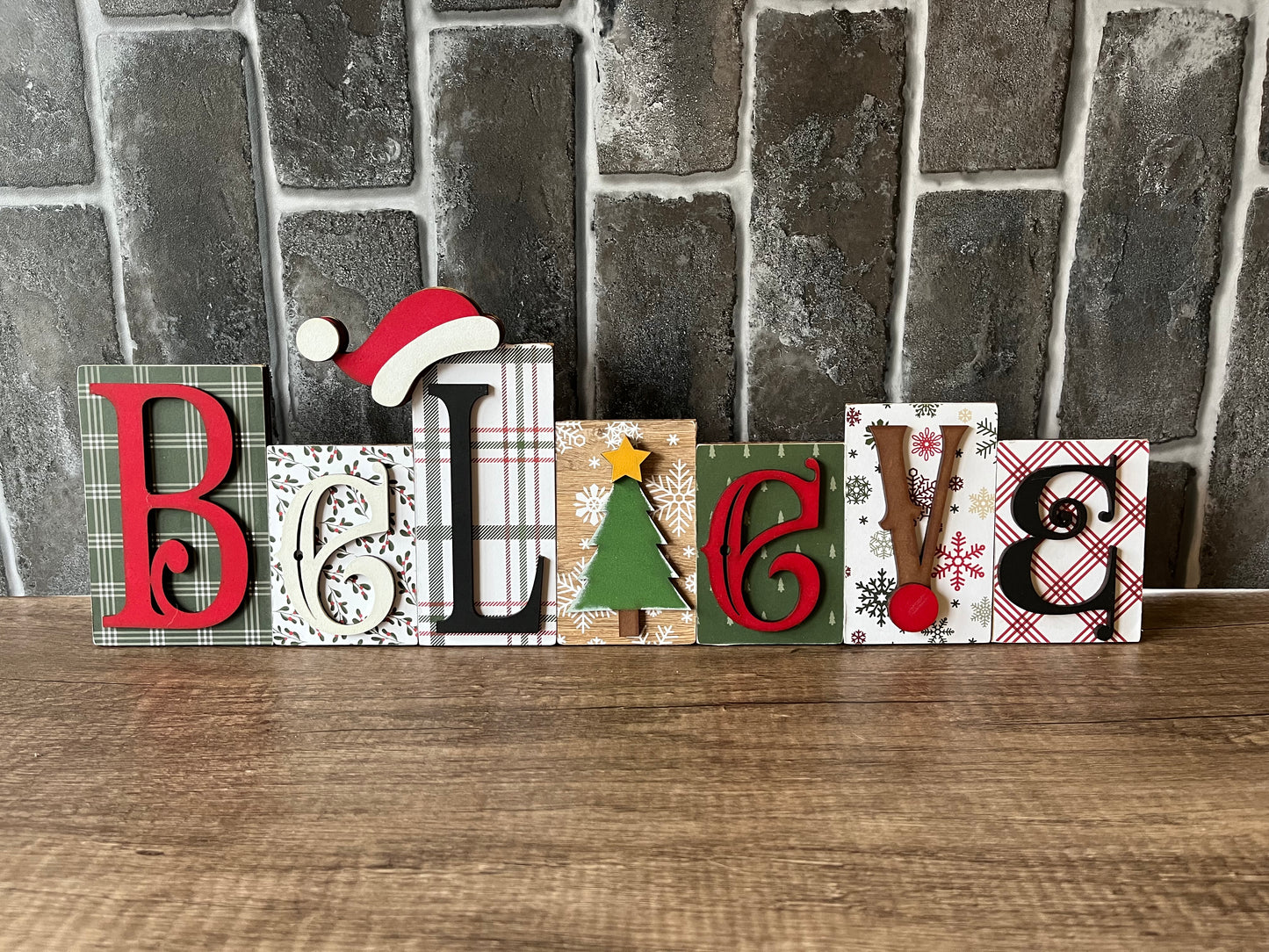 Believe Word Block Shelf Sitter