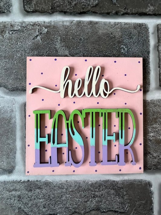 Hello Easter Ladder Tile