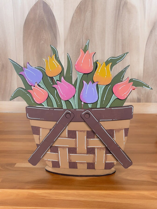 Spring Tulip Basket Insert