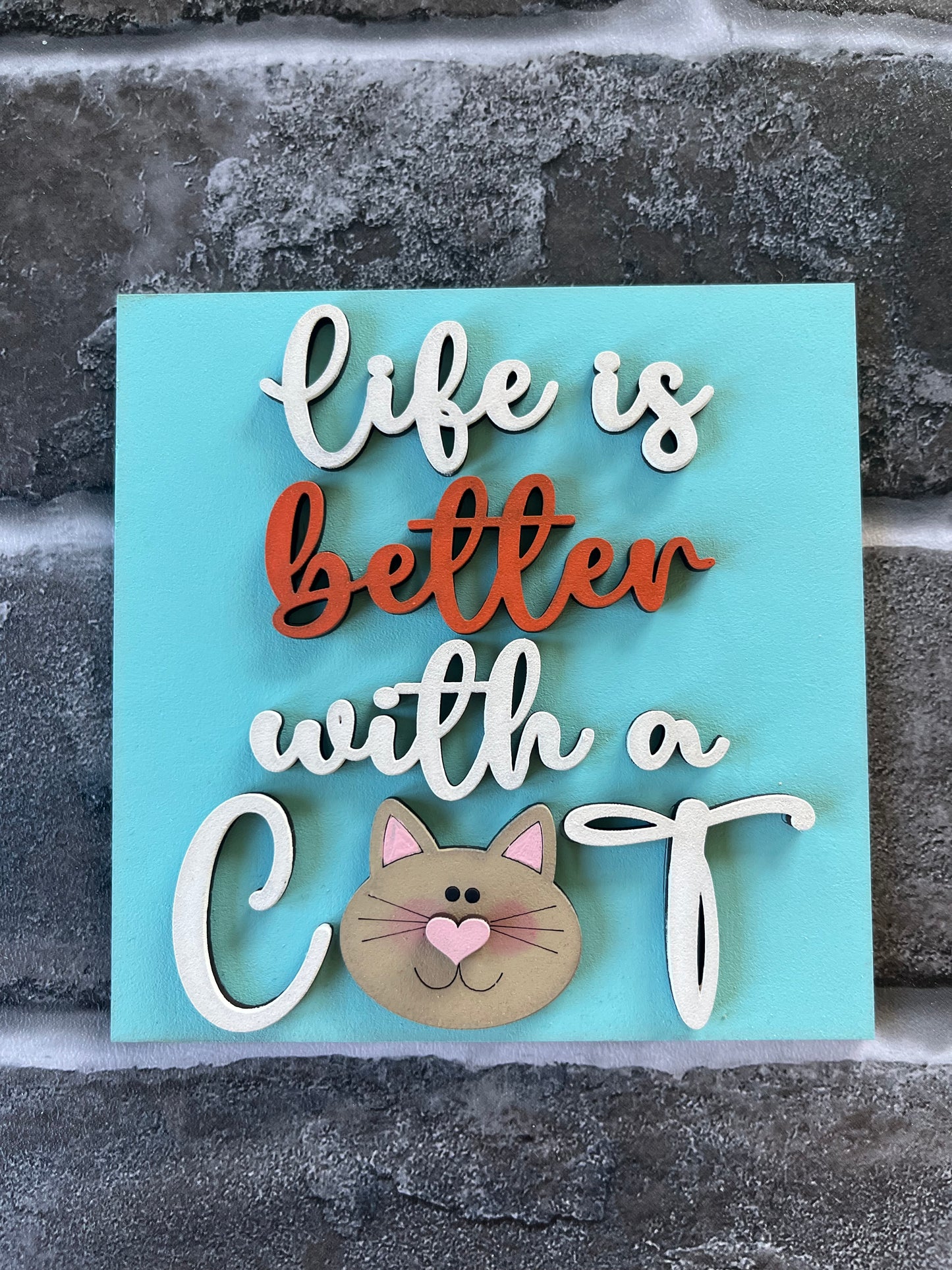 Life Better with Cat Ladder Tile