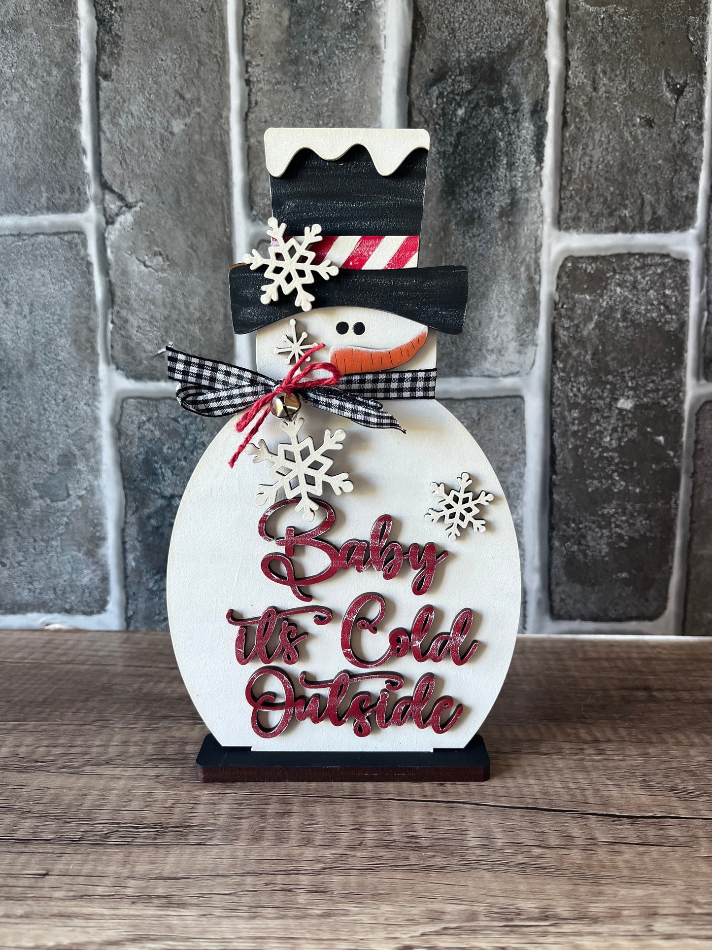Baby It’s Cold Snowman Shelf Sitting