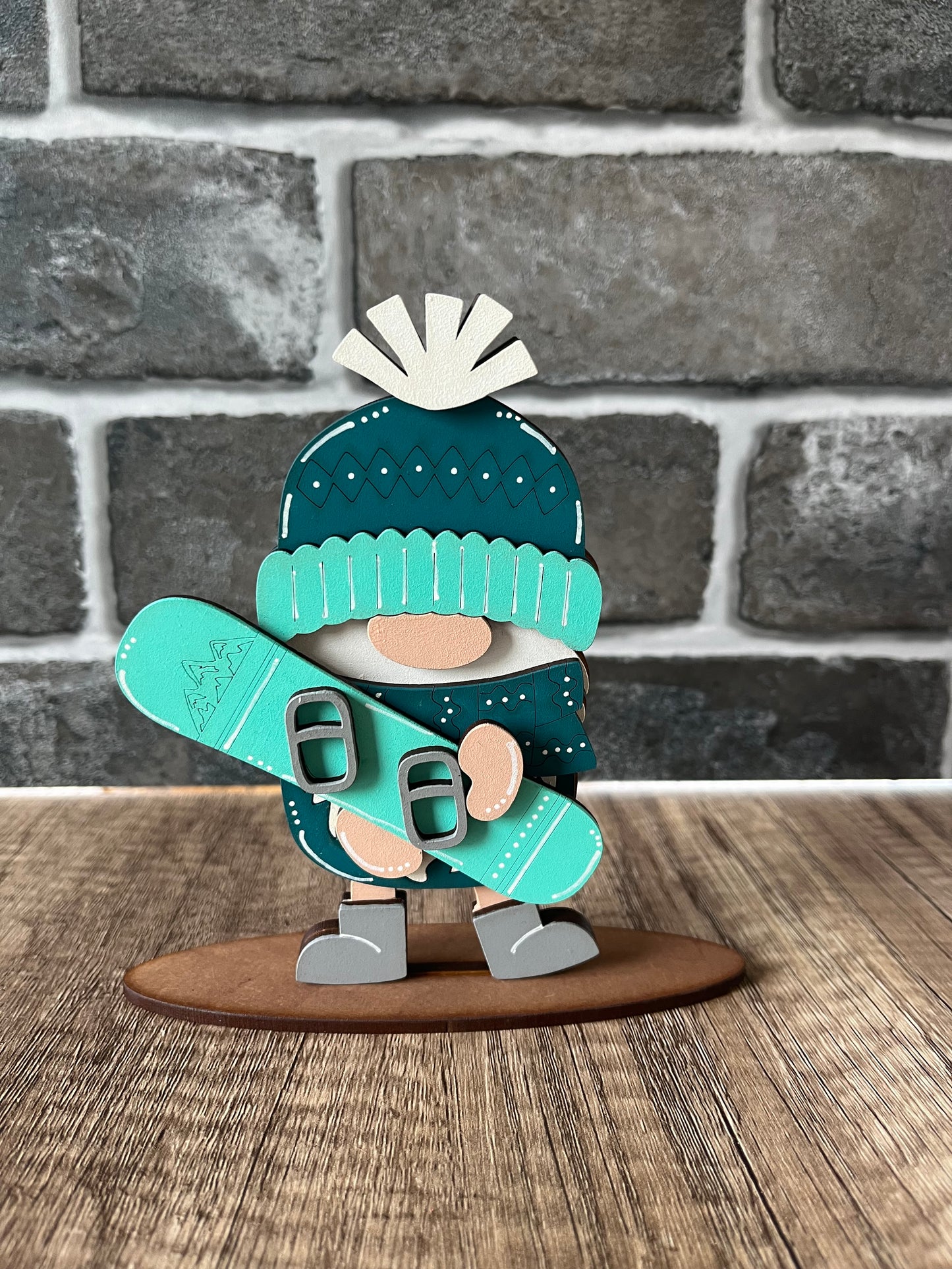 Snowboard Gnome Shelf Sitter