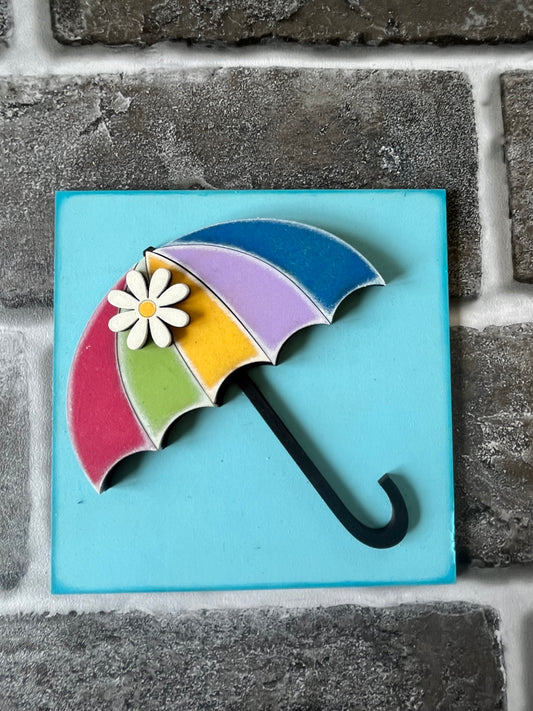 Rainbow Umbrella Ladder Tile