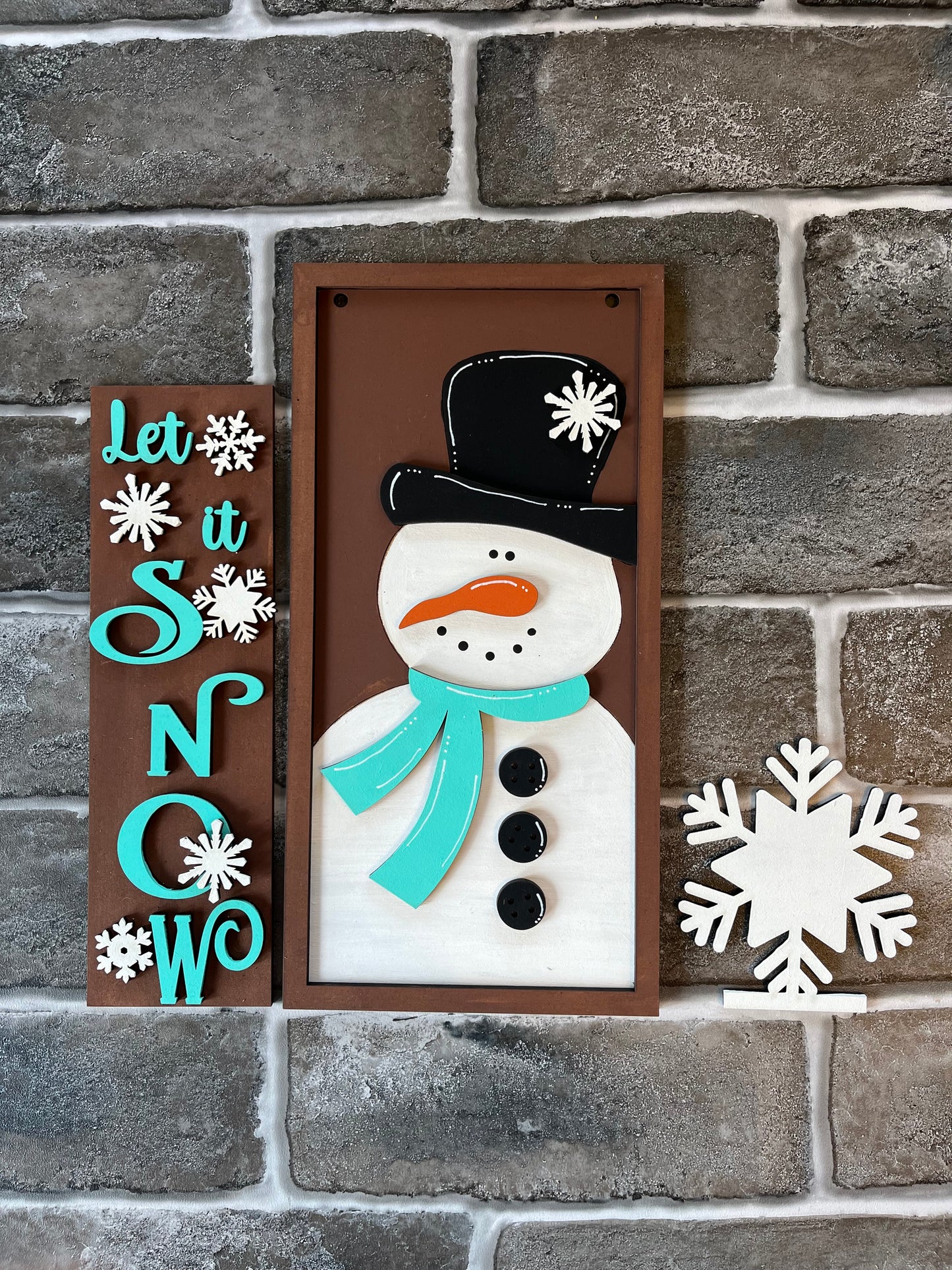 Snowman Interchangeable Sign Post
