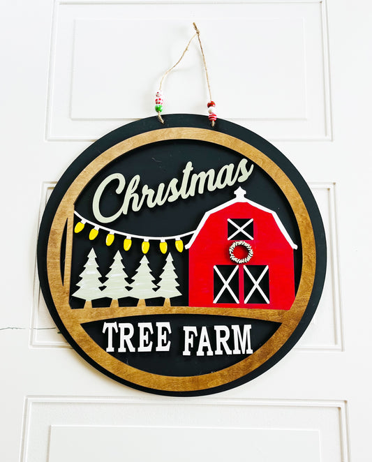 Christmas Tree Farm Door Hanger