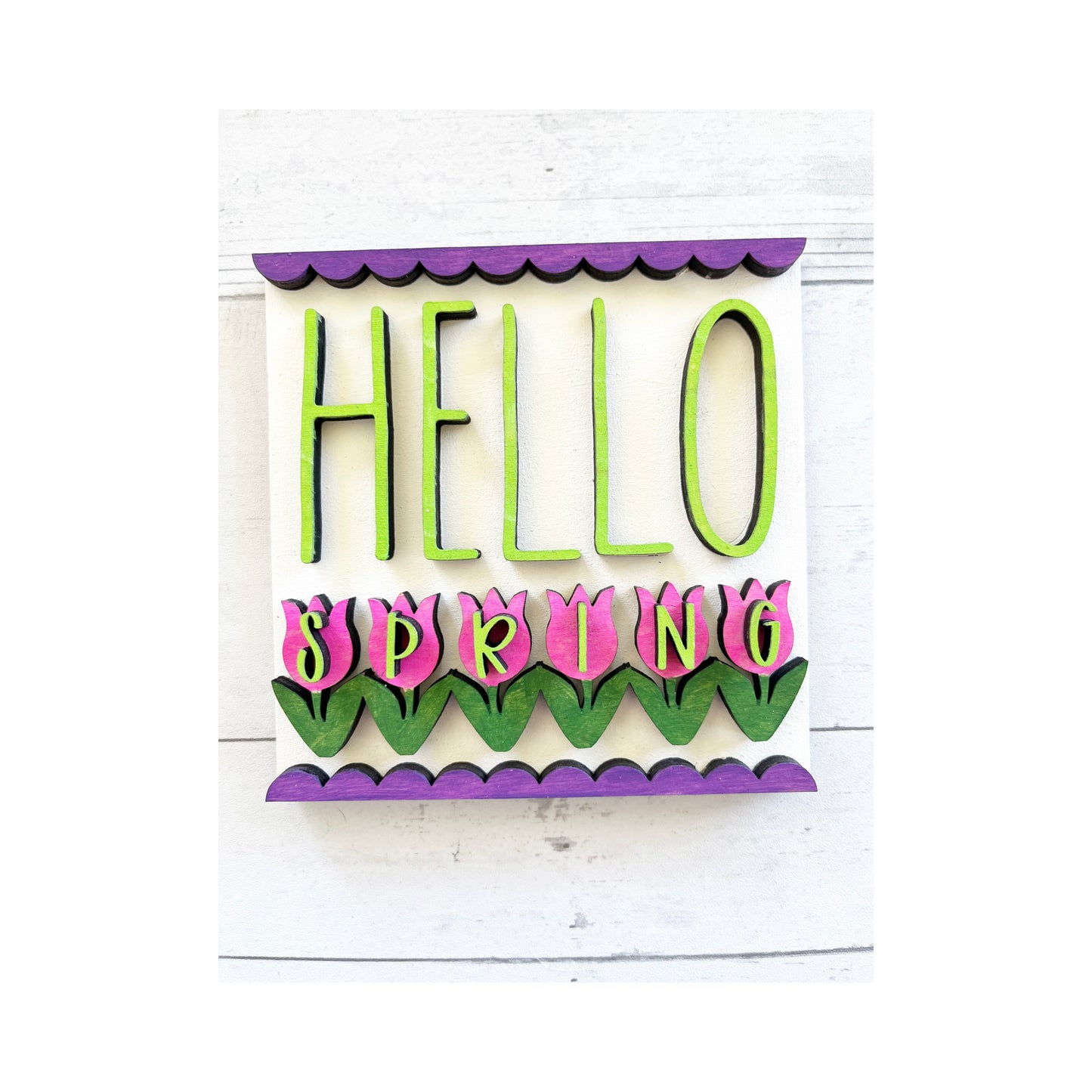 Hello Spring Ladder Tile