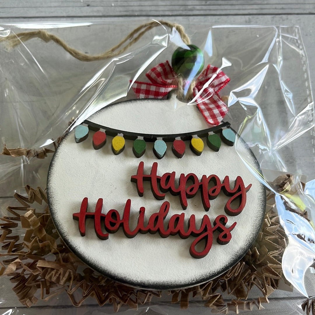 Happy Holidays Ornament