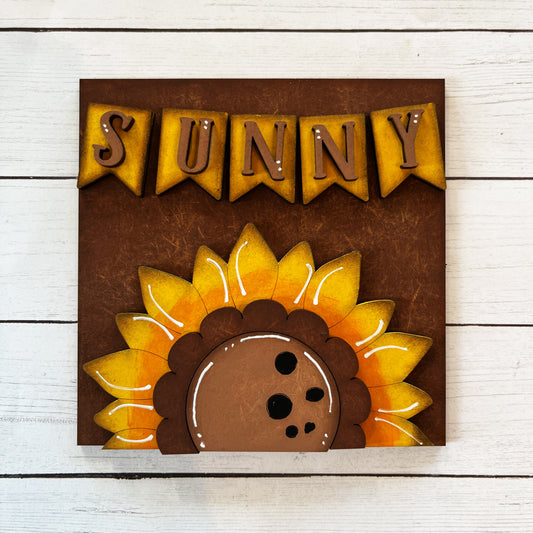 Sunny Sunflower Ladder Tile